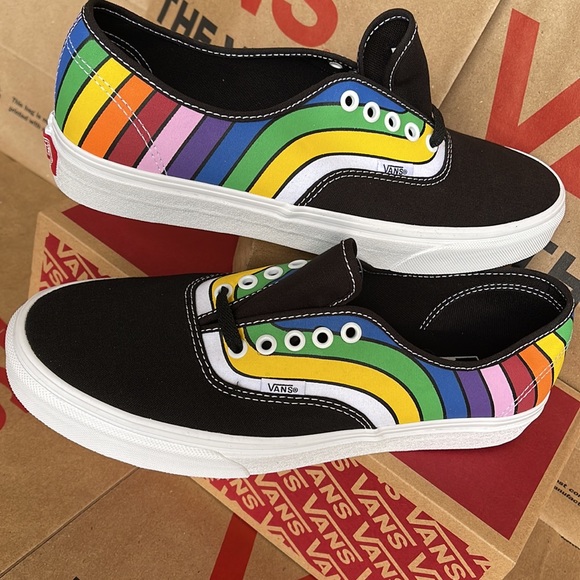 Vans Authentic Fefract Black/True White/Multi Men’s - Picture 11 of 16